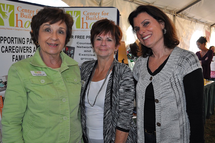 Center for Building Hope outreach coordinator Dianne Whitten with center volunteer Sondra Biller and Nancy Aft, of Smile Smart Dental Center