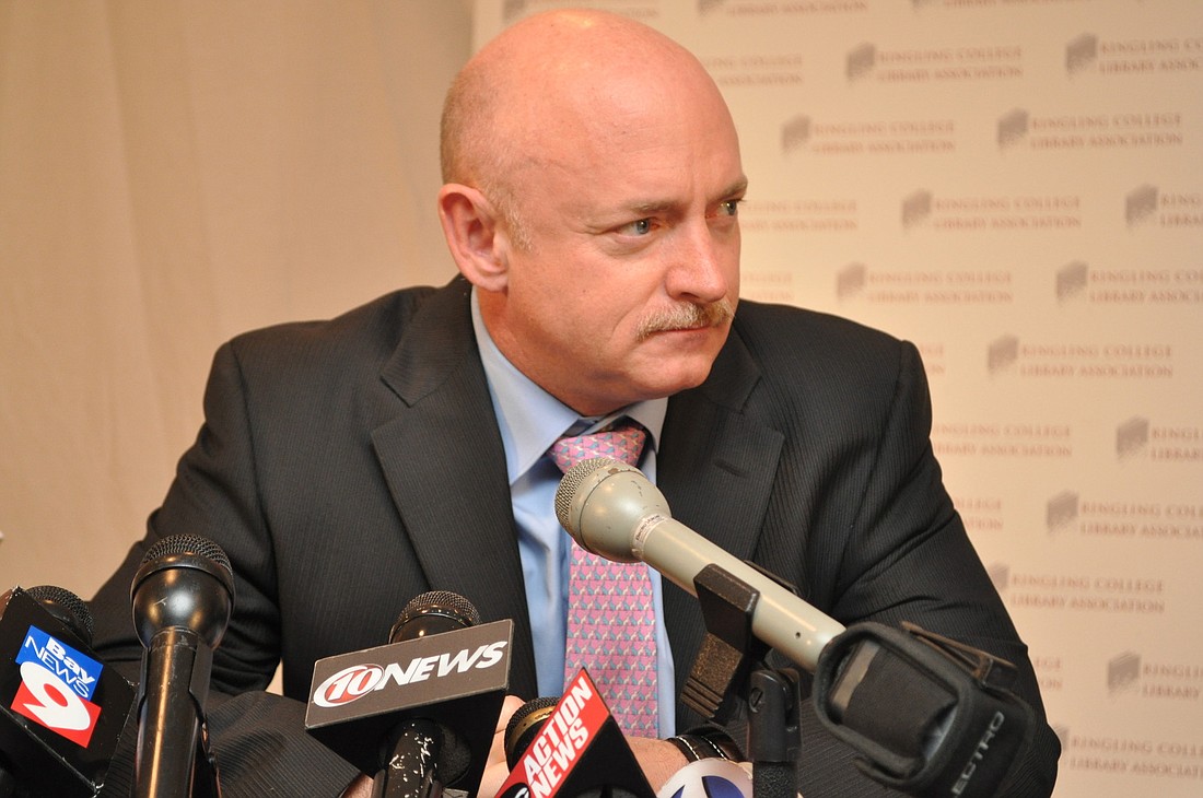 Retired U.S. Naval Captain Mark Kelly is the husband of U.S. Representative Gabrielle Giffords, who was shot at a Safeway supermarket in Tucson, Ariz., in January 2011.
