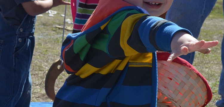Aiden Berry, 16 months, loved tossing balls in Pinocchioâ€™s Land.