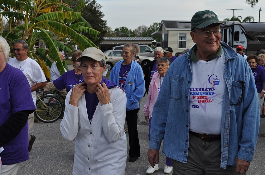 Lois and Jack Snow began their walk.