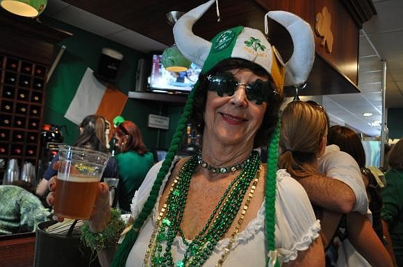 Lorena Harris celebrates St. Patrick's Day at Lynch's Pub & Grub last year.