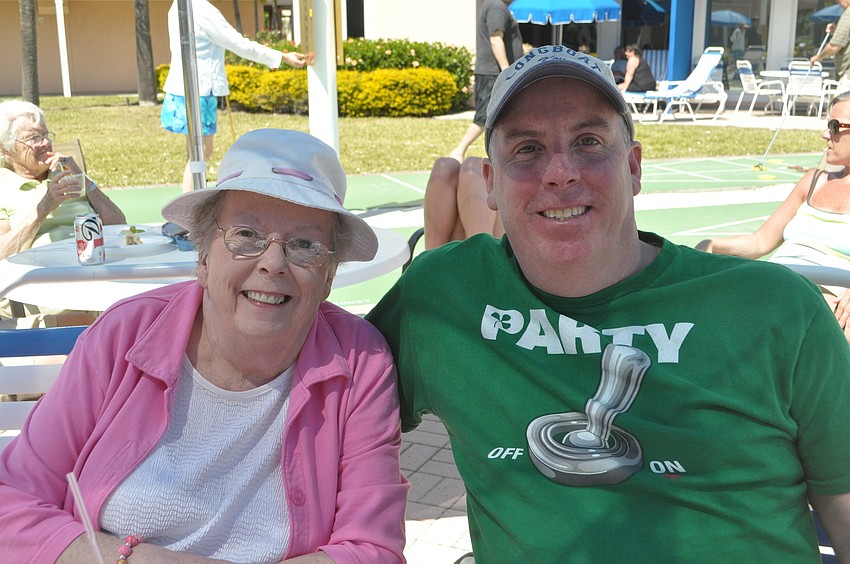 Jean Strachan, with her son, Graham