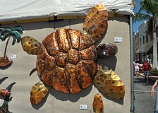 Mike Awalt created this copper turtle.