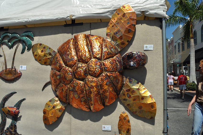 Mike Awalt created this copper turtle.