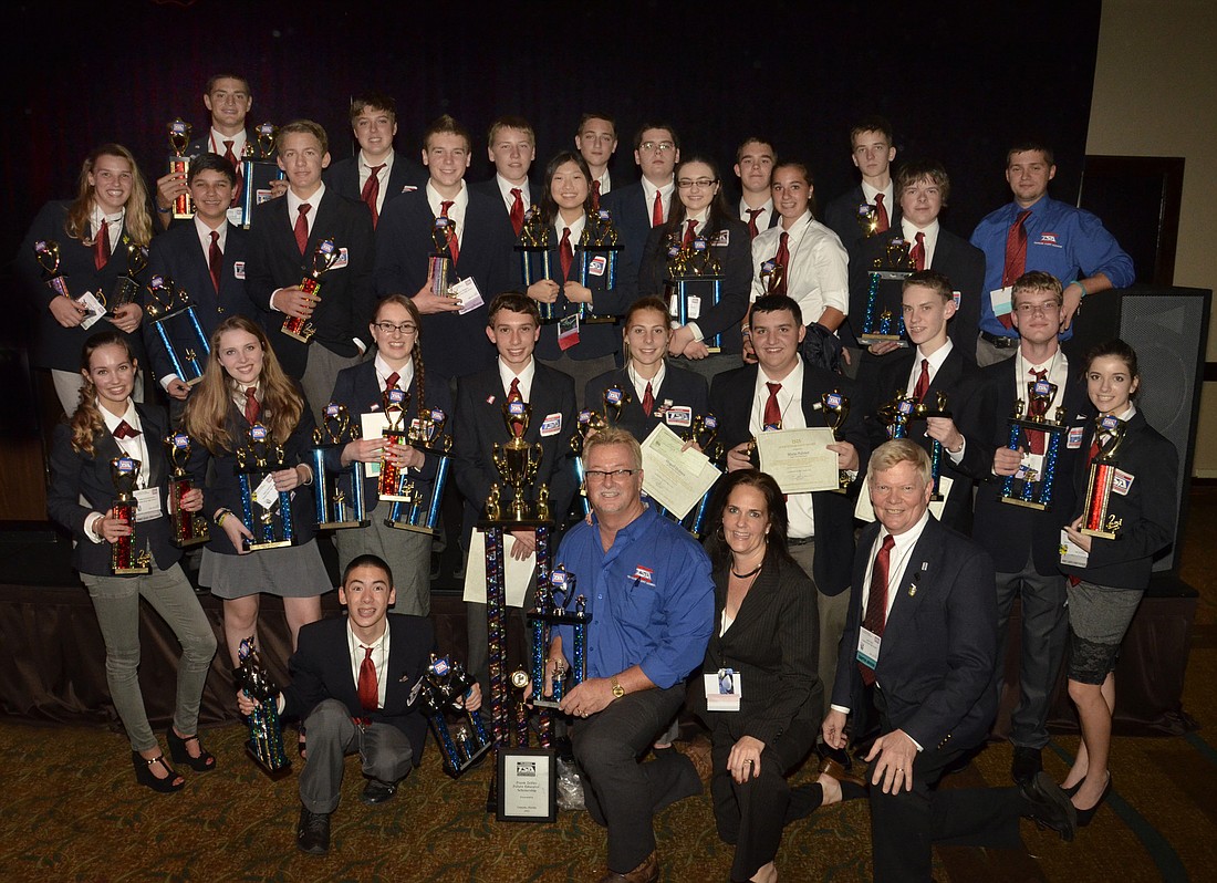 The 24-member team, which competed in 33 events, broke all Florida TSA state records and secured 35 trophies.