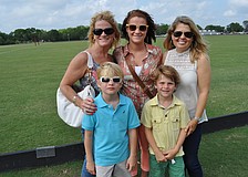 (Back) Vicki and Kelsey Runyard, who both visited from Chicago, and Susan Dewitt; (Front) Nicholas and Christian Dewitt