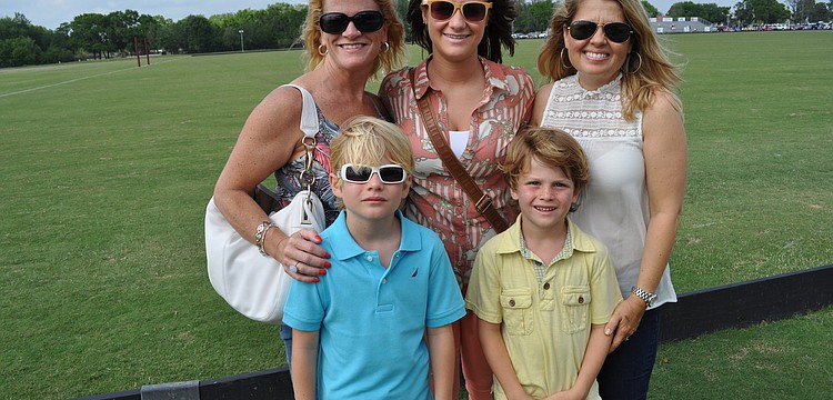 (Back) Vicki and Kelsey Runyard, who both visited from Chicago, and Susan Dewitt; (Front) Nicholas and Christian Dewitt