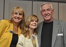 Sarasota Yacht Club bowlers, Sirlene and Jerry Bonney with Debbie Duncan