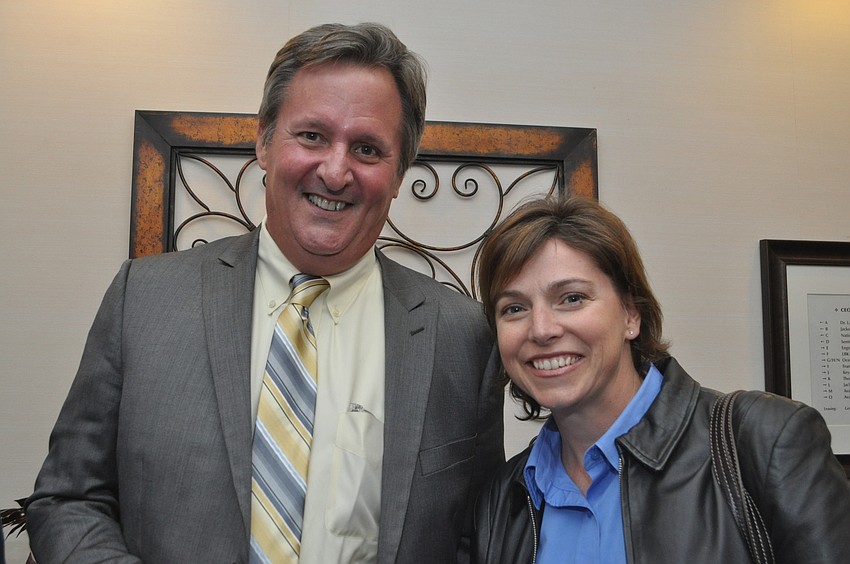 Mike Doll of Longboat Key Financial Group with Anne Ross, assistant town manager