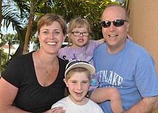 Sarah, Mike, Bobby, 7, and Maria Alzamora, 5