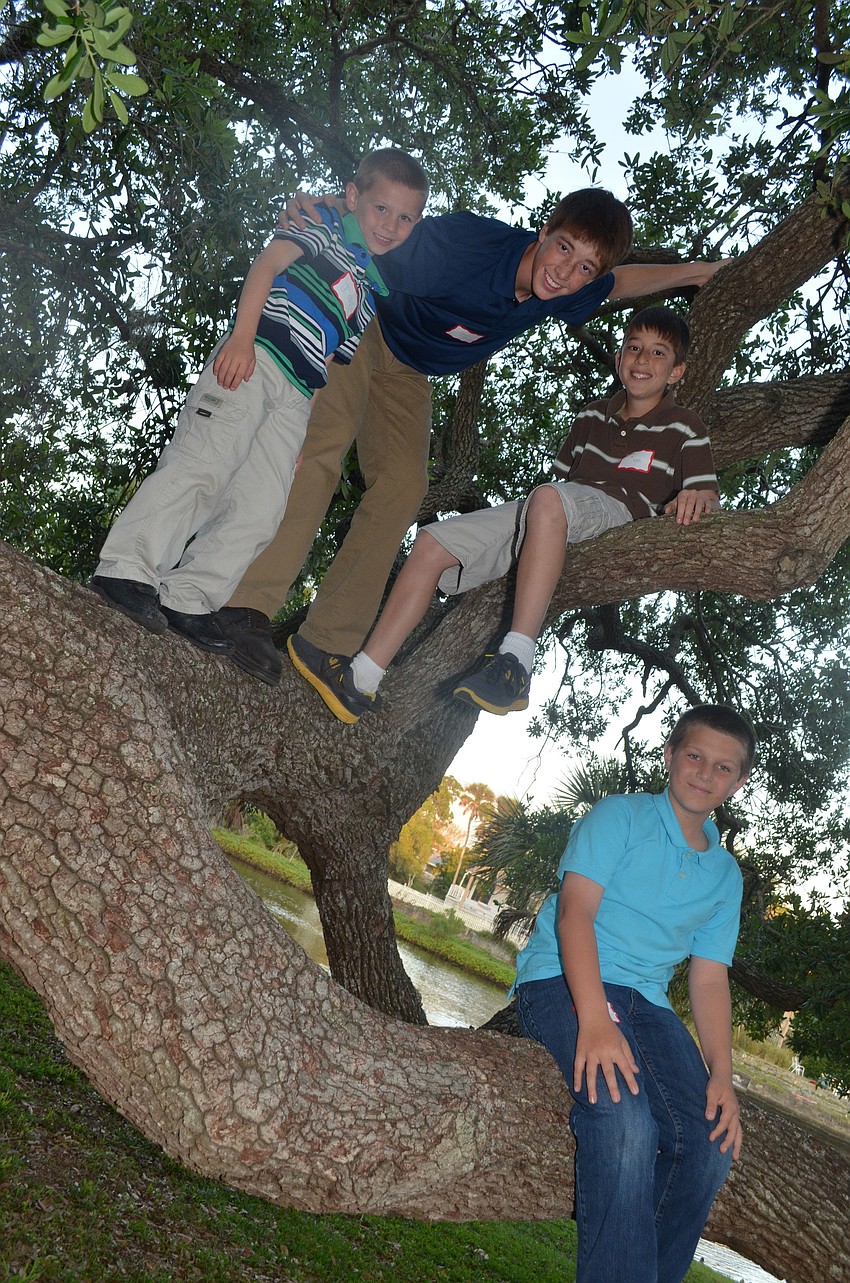 Jessie J, Cameron Evans and his brother Kyle, and James Van Metre