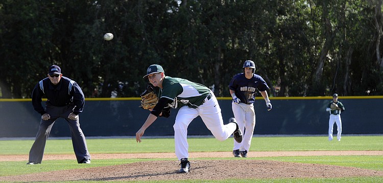 Lakewood Ranch sophomore Colton Chupp pitched a complete game, allowing three hits in the Mustangs 4-2 victory over North Port March 25.