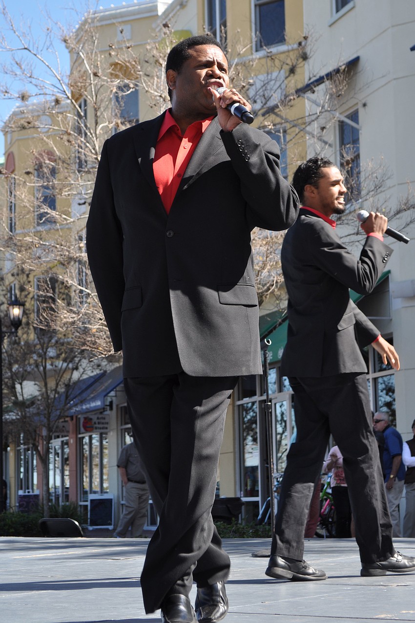 Members of the West Coast Black Theatre Troupe drew quite a crowd.