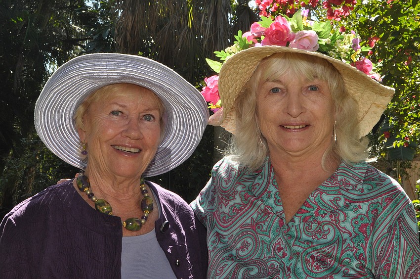 Sue Reese and Pat Joyner wore hats for Easter.