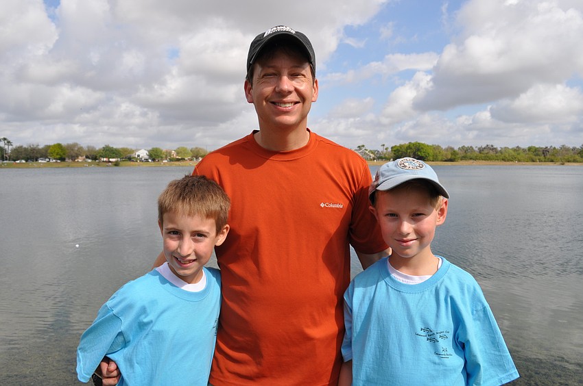 Chris, John and Eric Fields enjoyed the morning together.