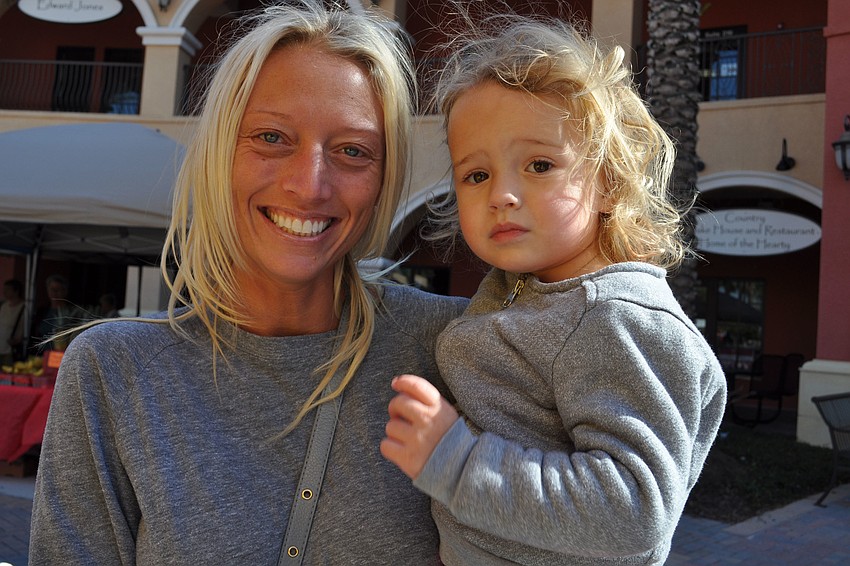 Amy and Lila Lavezzoli checked out the children's activities.