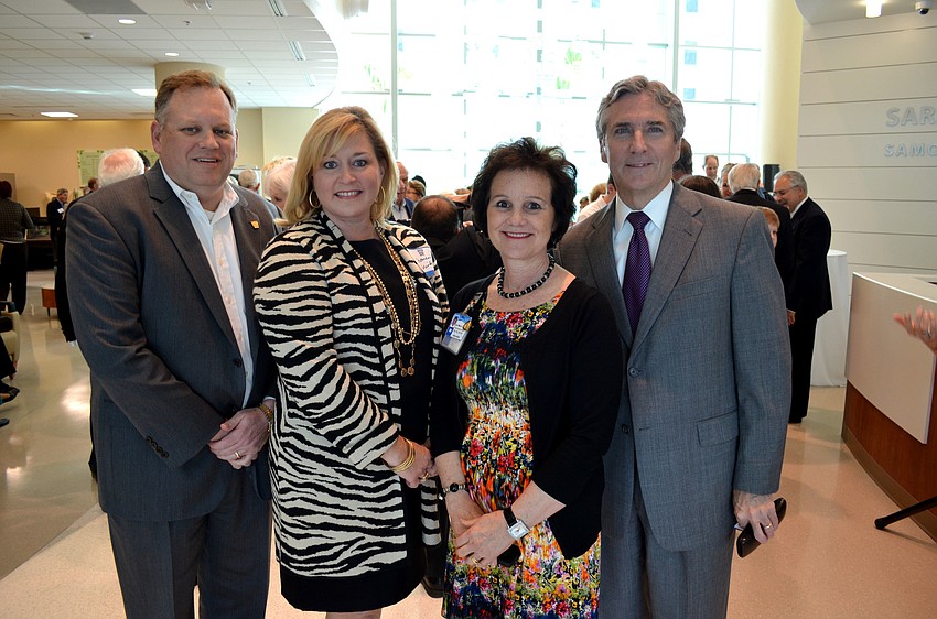 David and Monica Verinder, Jan Mauck and Phil Delaney