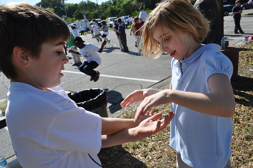 Eric Mcclary and Alyssa Ladzinski made up a dance, which they practiced when they werenâ€™t jumping rope.