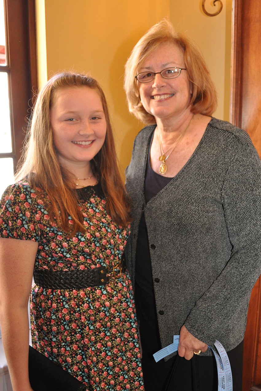 Christine Hallagan, 12, came with her mom, Maureen.