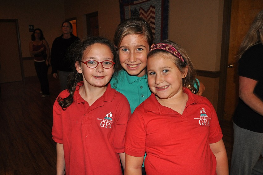 Michela Hazan, 9, Jolie Young, 11, and Ava Young, 9