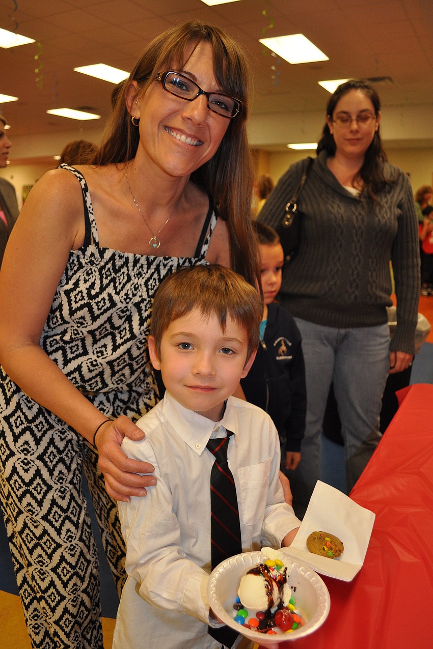 Colleen Hillard made sure to get ice cream with her son, Ayden, 6.