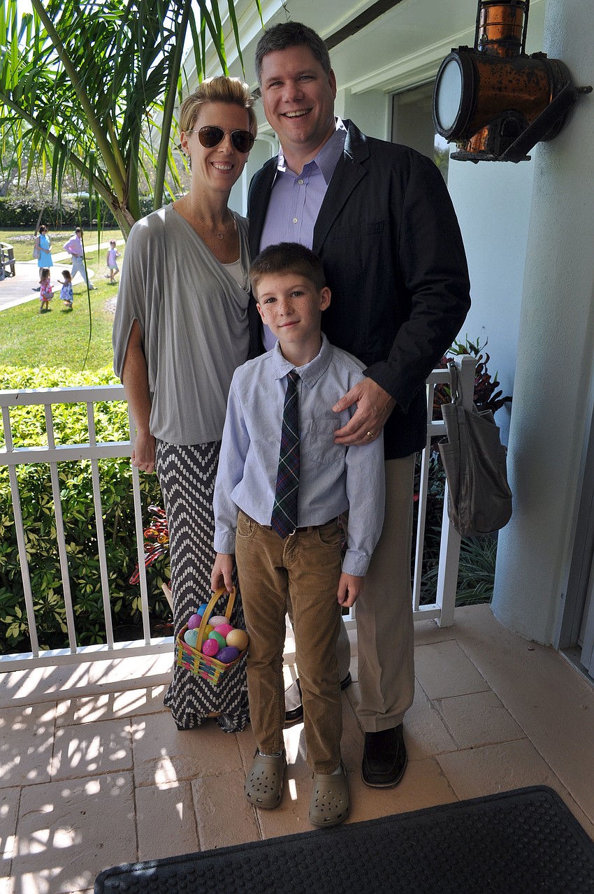 Allison and Jason Castilow with their son Henry, 9.