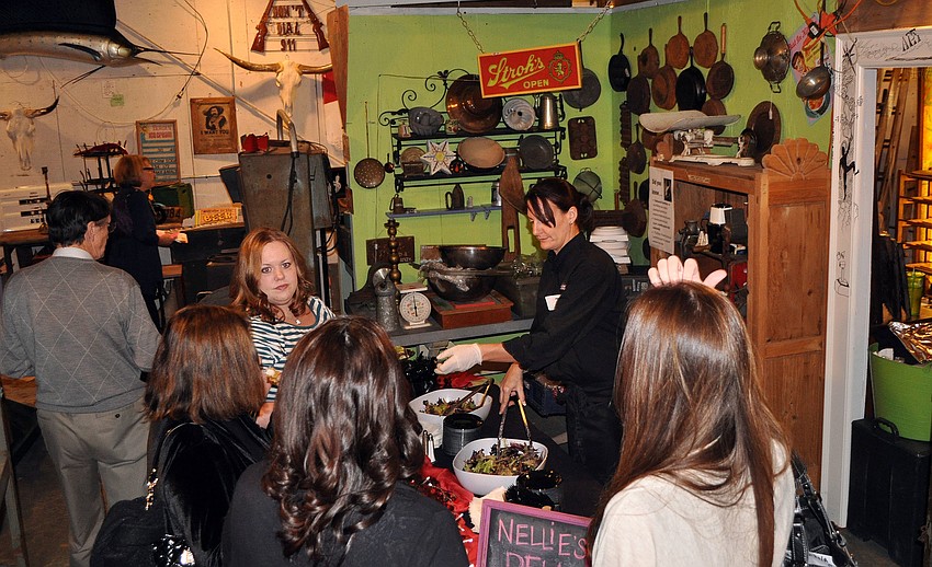 Nellieâ€™s Deli was just one of the many places people could chose to get food from inside Sarasota Architectural Salvage during An Evening for Healthy Start.