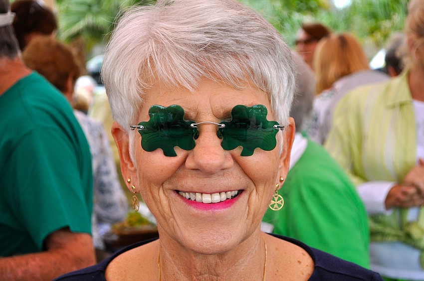 Pat Martin wearing her shamrock shades.