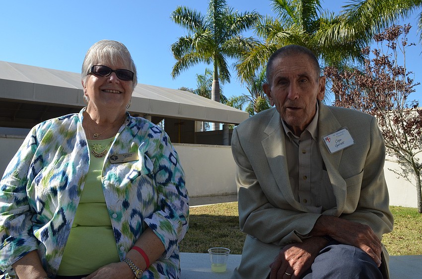 Carolyn Walker and Cope Garrett. Garrett has lived on Siesta Key since 1948.