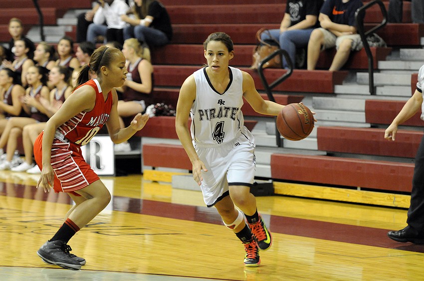 Braden River senior Cheyenne Ogline scored 15 points to lead the way for the Lady Pirates.