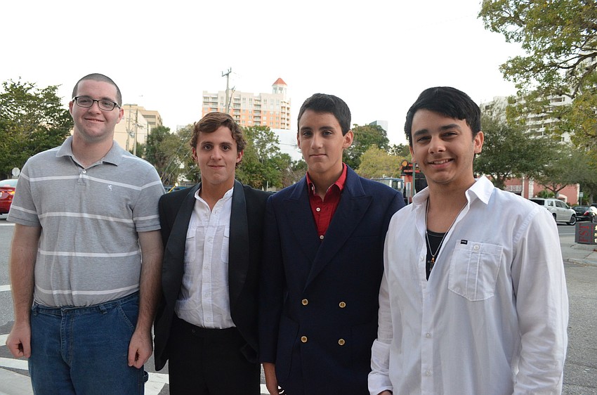 Booker High School Students Jason Brown, Rodolfo Esqueva, Alejandro Esqueva and Rafael Dilima