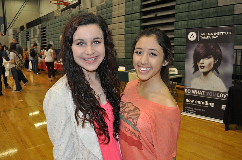 Freshmen Angela Gennocro and Ariana Bravo got an early start on college hunting.