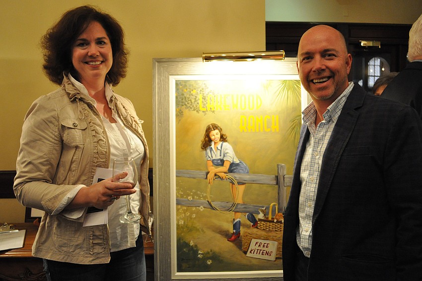 Nicole and Brendan Coudal donated paintings for auction.