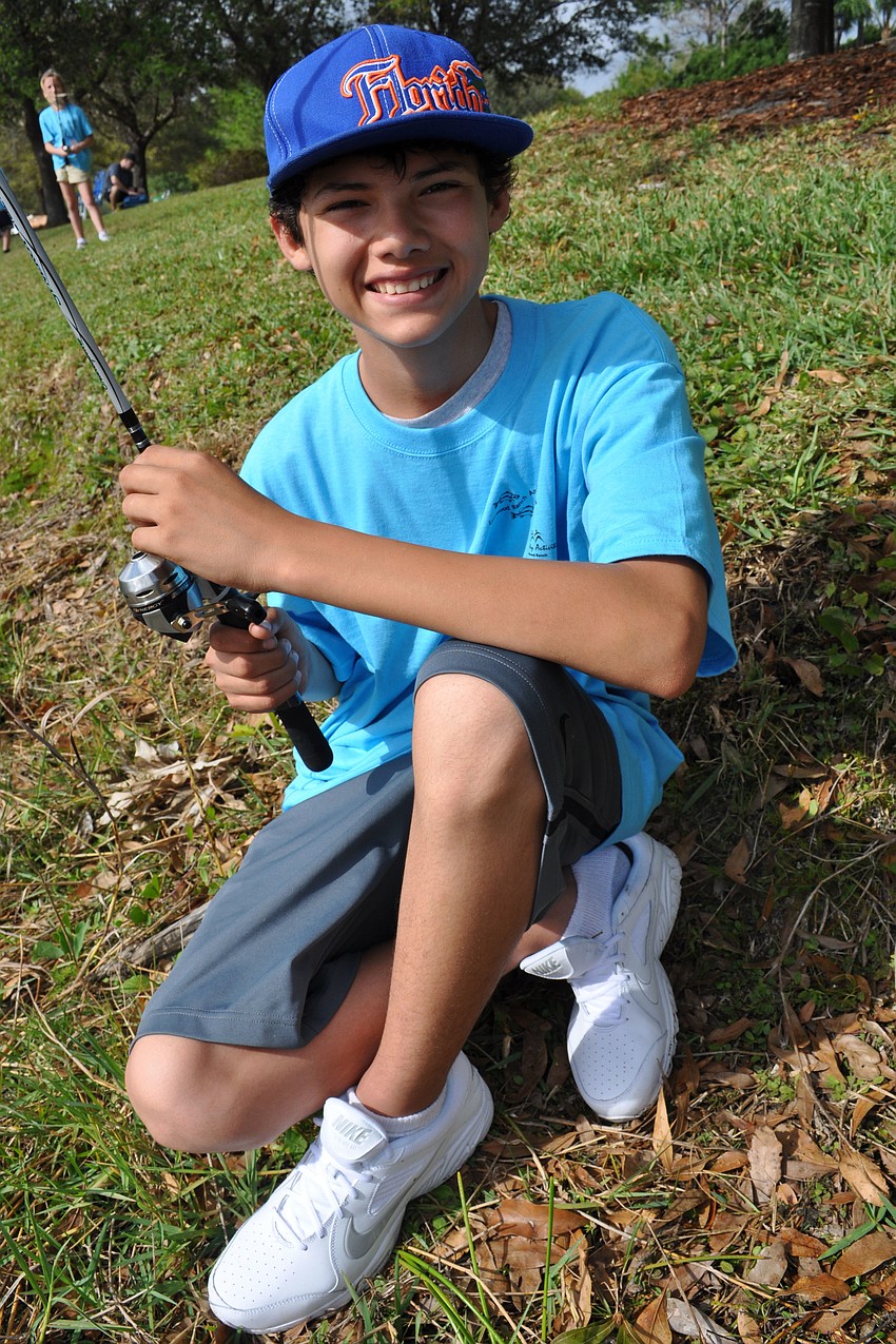Ramone Sepulveda, 14, waited patiently to catch a fish.