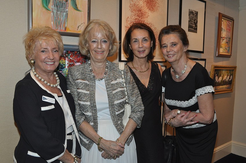 Claire Steinberg and Marlene DeVazeille with Steinbergâ€™s cousins from France, Nicole and Agnes Lardenois