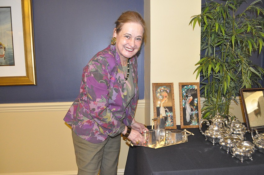 Flora Major brought a silver espresso set.