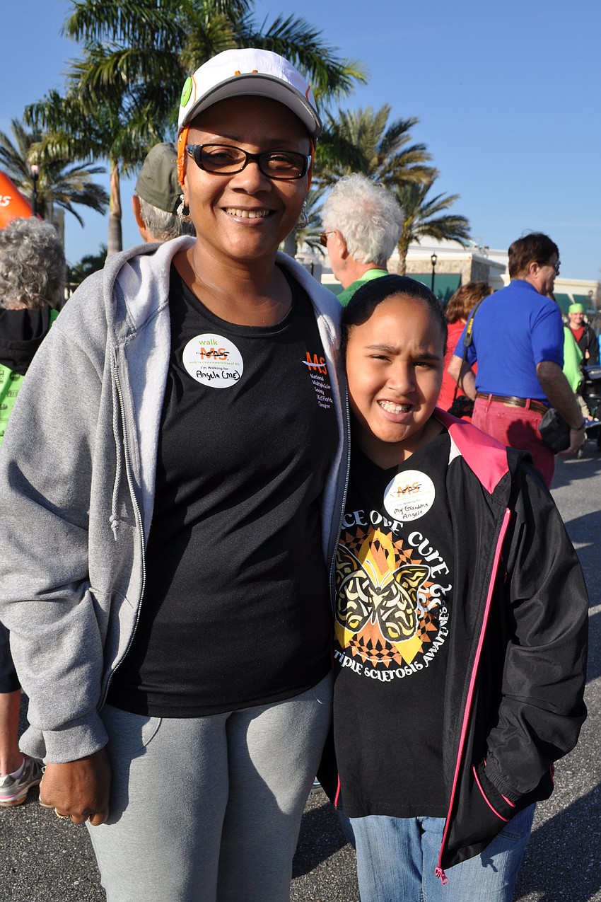 Angela Jones came out with her granddaughter, Sariah Jones, 9.