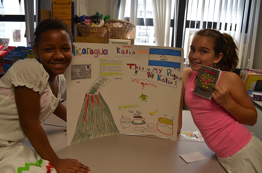 Jamiah Bailey, 9, and Kalin Eberle, 9