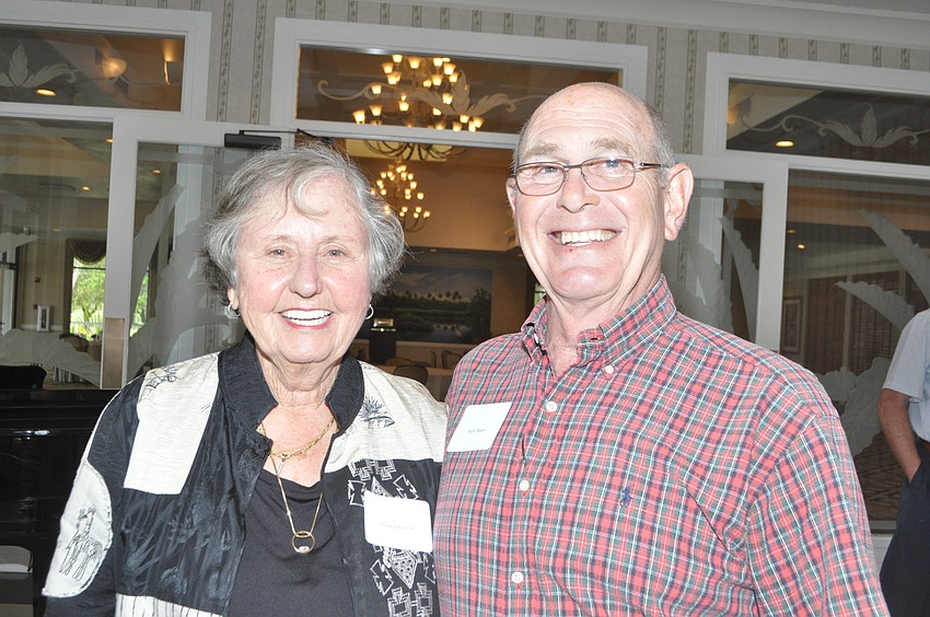 Susan Johnson, club vice president, with treasurer Andy Maass