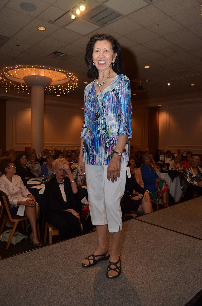 Caring Santos models an outfit from A-Tu.