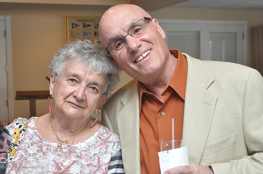 Sarasota Yacht Club bowlers, Vicky Urban and Commissioner Jack Duncan