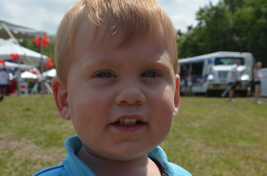 Asher Wyckoff happily ran around the school ground at the festival.