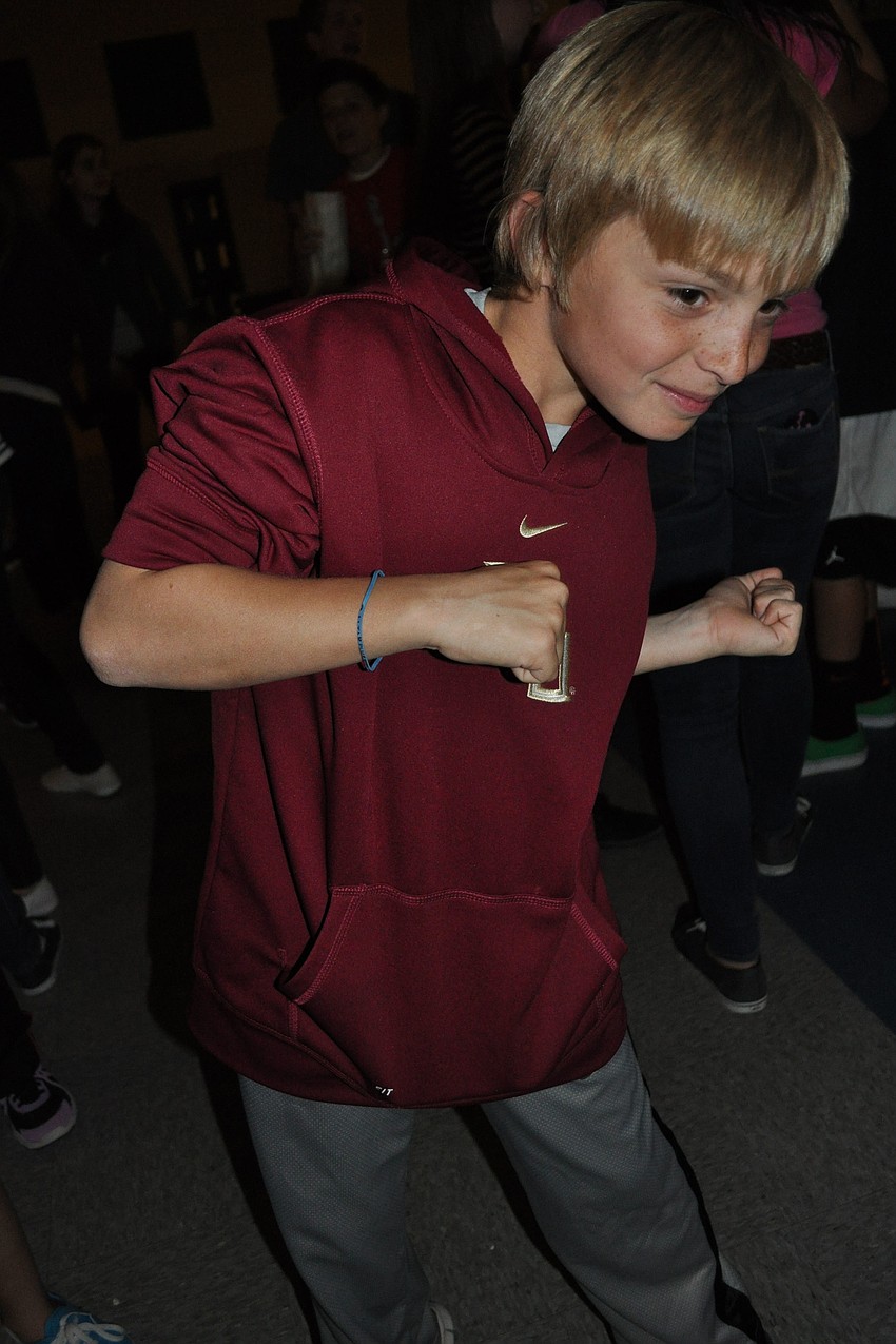 Brett Thoma, 11, showed off his best moves.