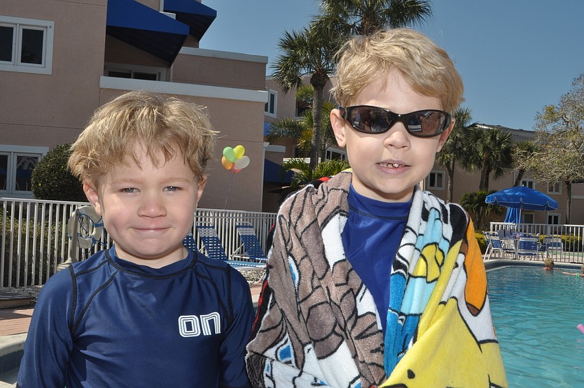 The Higgins brothers, Jack, 5, and Will, 7