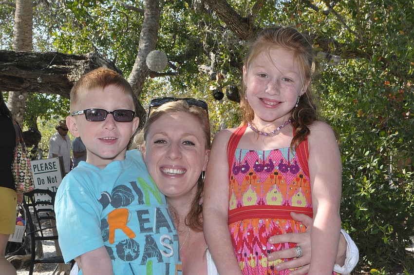 Kristen Elwell with Nickolas, 6, and Elise, 8