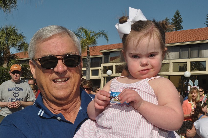 Mike Fetherston with his granddaughter, Elise, 3