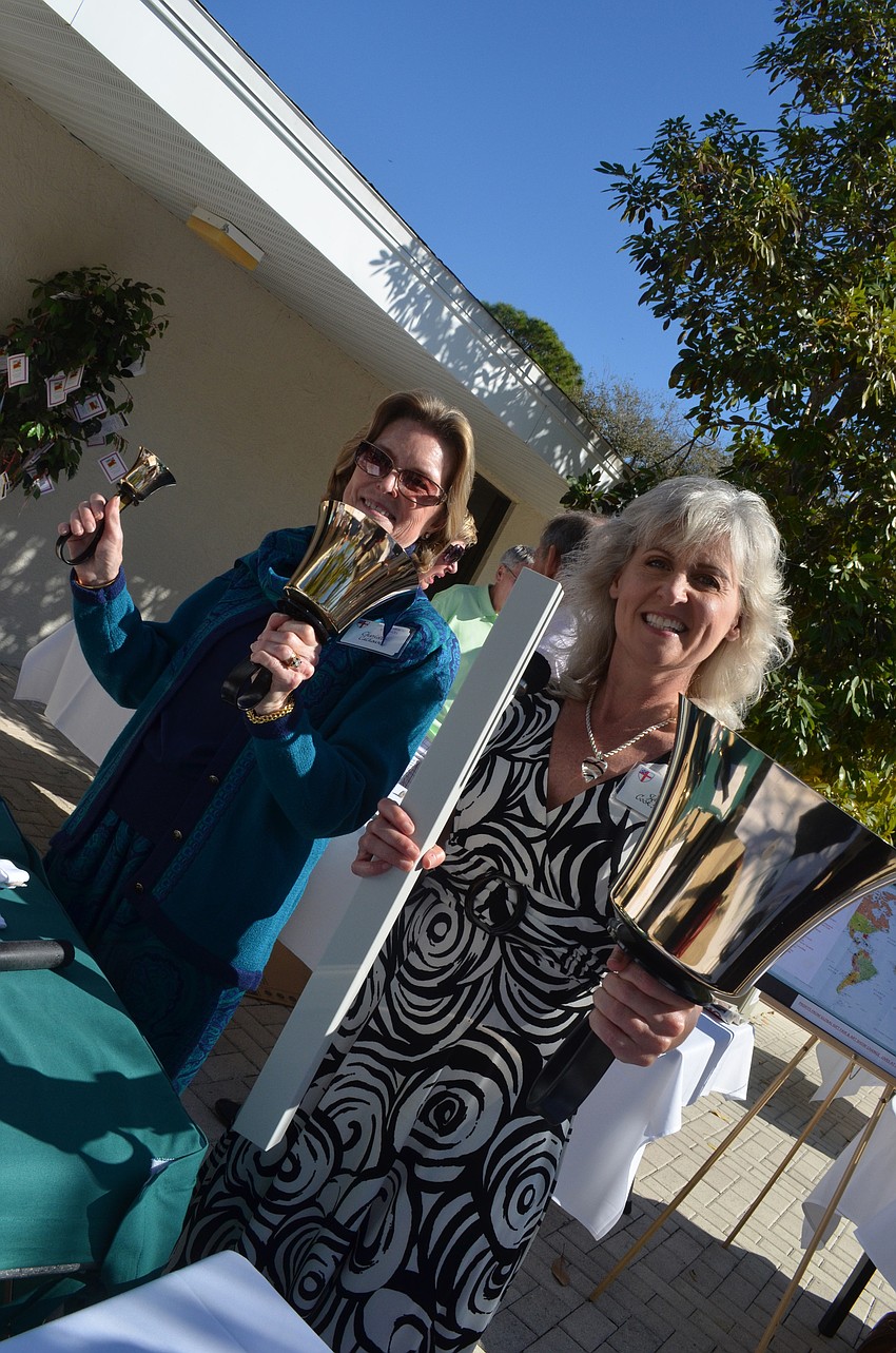 Charolette Calhoun and Janet Cook Ross represented the Boniface Bells.