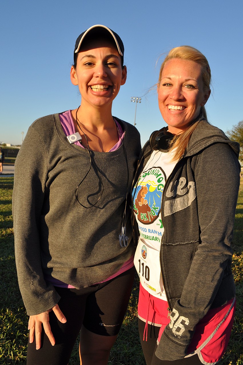 Nesreen Lange met Courtney Lambert at the race.