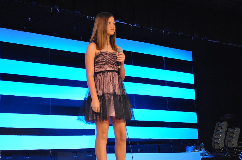 Jenna Padgett sang a solo.