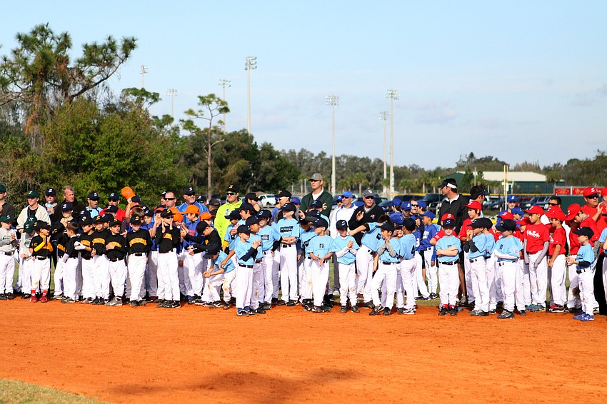 All 654 players took to the field during the opening day ceremony Saturday, Feb. 16, at Twin Lakes Park.